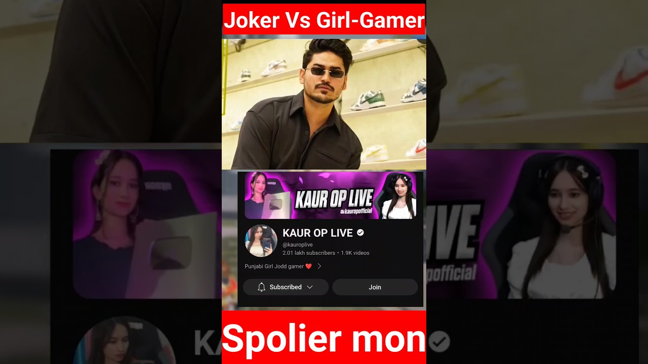 Joker Vs Kaurop Girl Gamer same match😱 Streamers Vs Streamers 