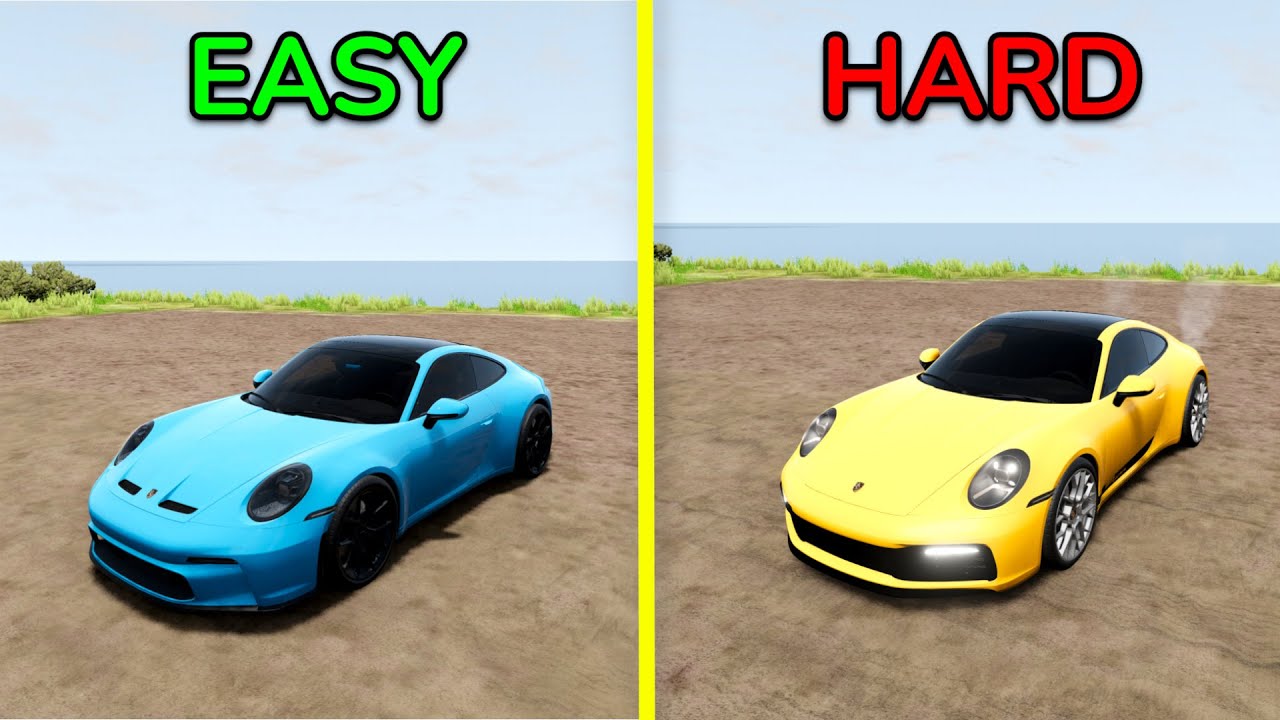Realistic Survival Chance Crashes in BeamNG drive Easy to Hard