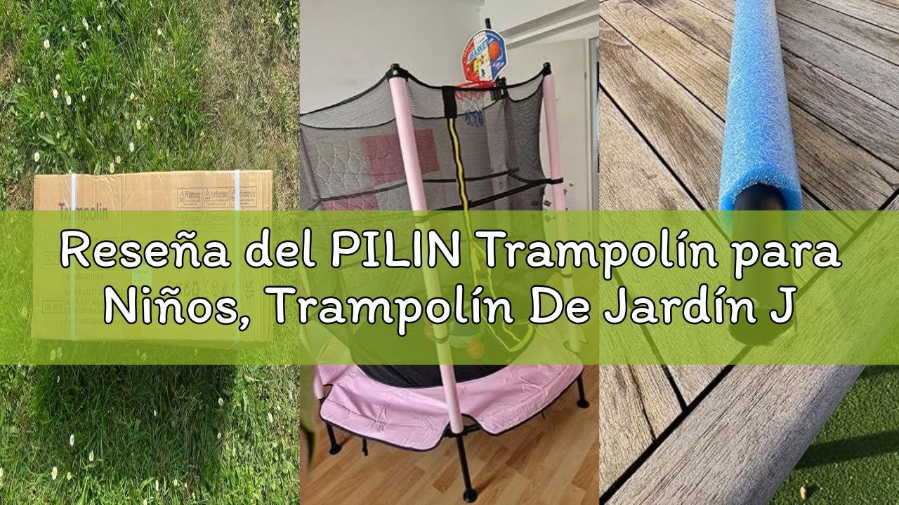 Reseña del PILIN Trampolín para Niños, Trampolín De Jardín Juego De Tableros De Baloncesto Ø145cm, J