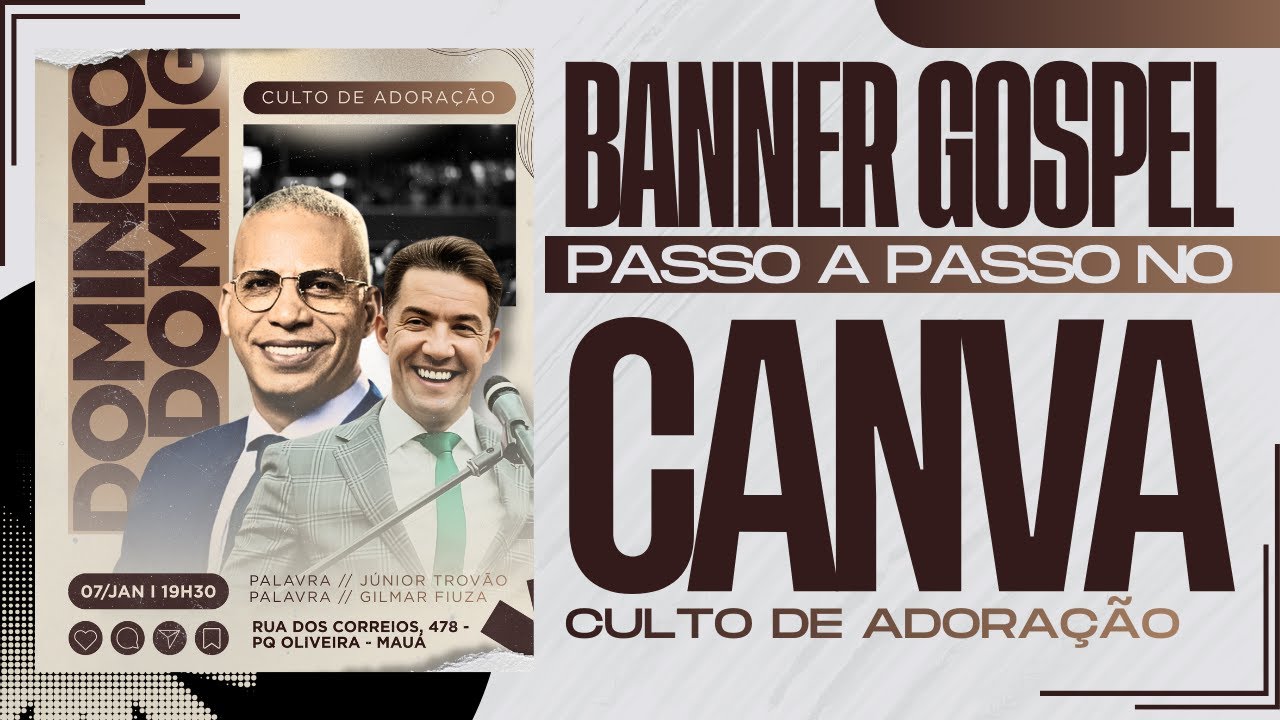 Como Criar um Flyer Gospel INCRÍVEL no Canva (Culto de Adoração)