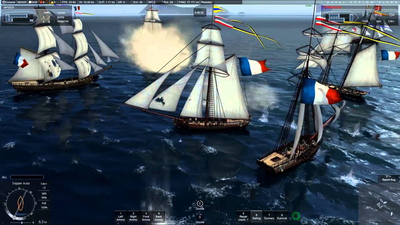 Naval Action: Swarm Tactics (w/Bis,SideStrafe and the Mighty Jingles)