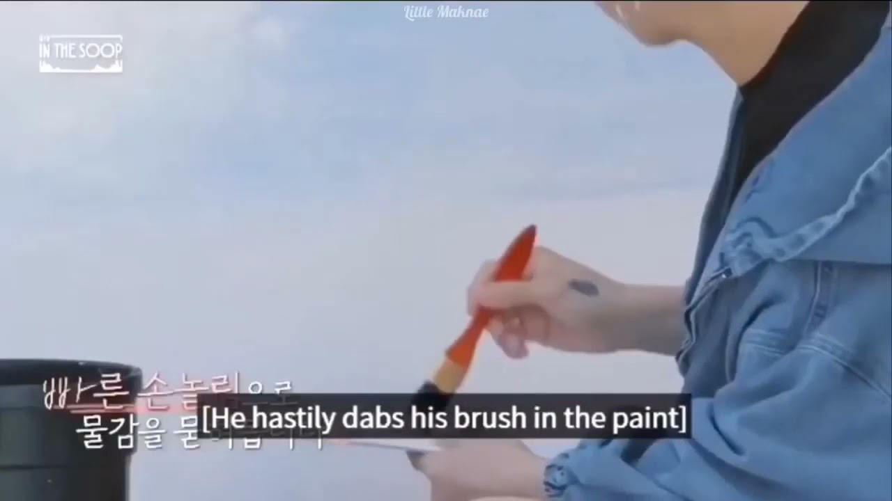 BTS jungkook painting skills in the soop