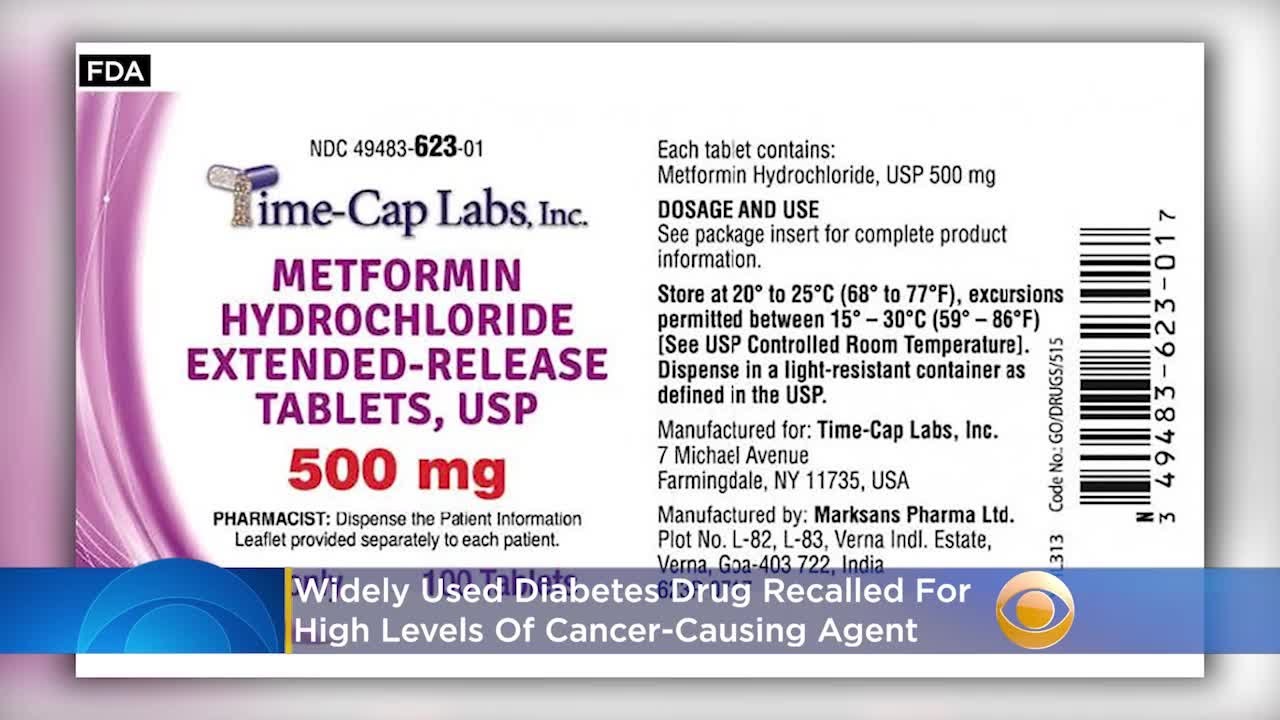 Widely Used Diabetes Drug Recalled For High Levels Of Cancer-Causing Agent