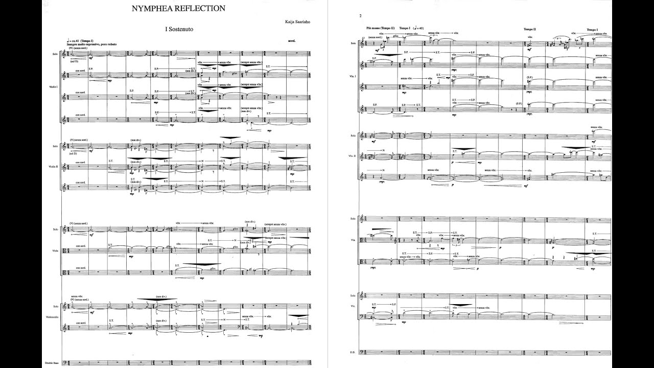 Kaija Saariaho - Nymphéa Reflection for string orchestra (with score)