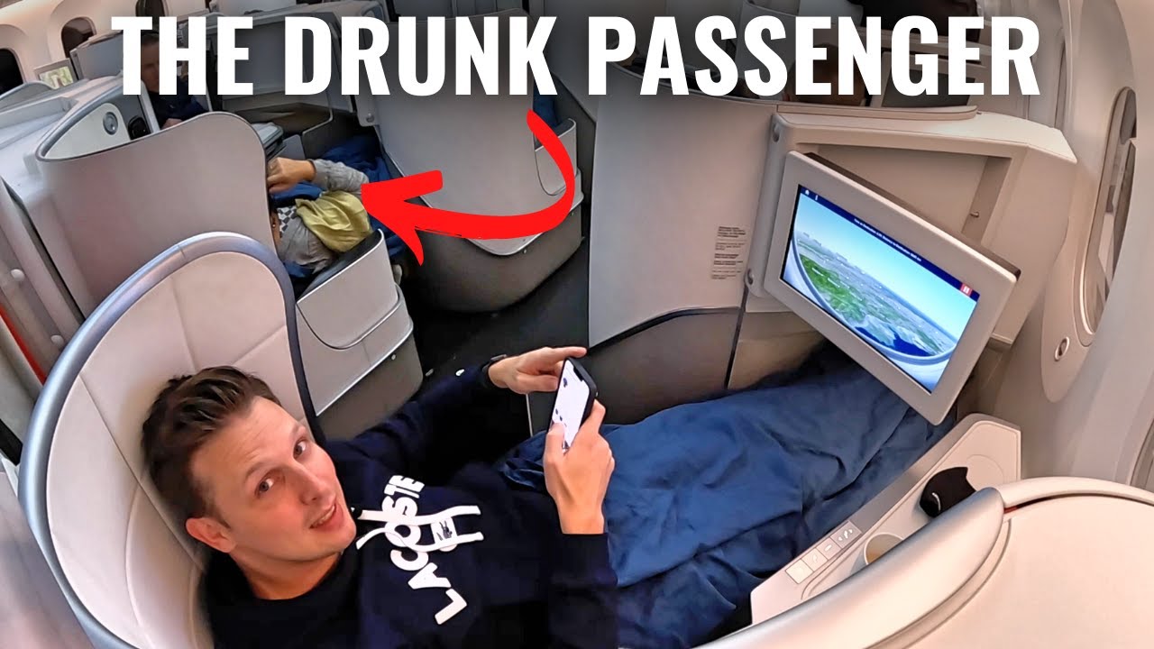DRUNK AIR FRANCE PASSENGER RUINING MY FLIGHT in Business Class!