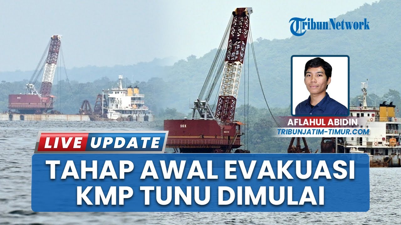 Bangkai KMP Tunu bakal Mulai Diangkat, Tongkang Bercakar Sudah Disiapkan dan Menginap di Selat Bali