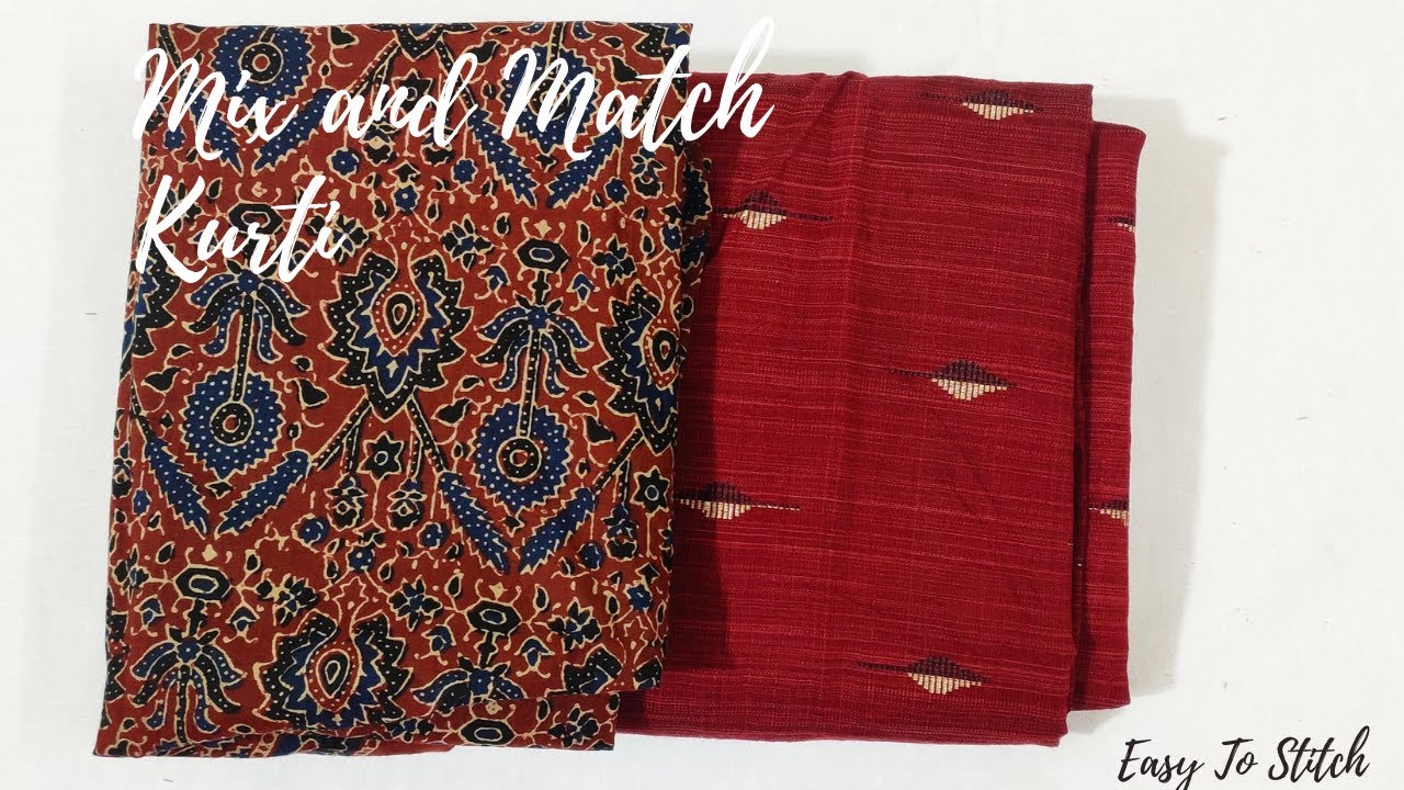 Kurti cutting and Stitching || Mix and Match Kurti Pattern || #EasyToStitch