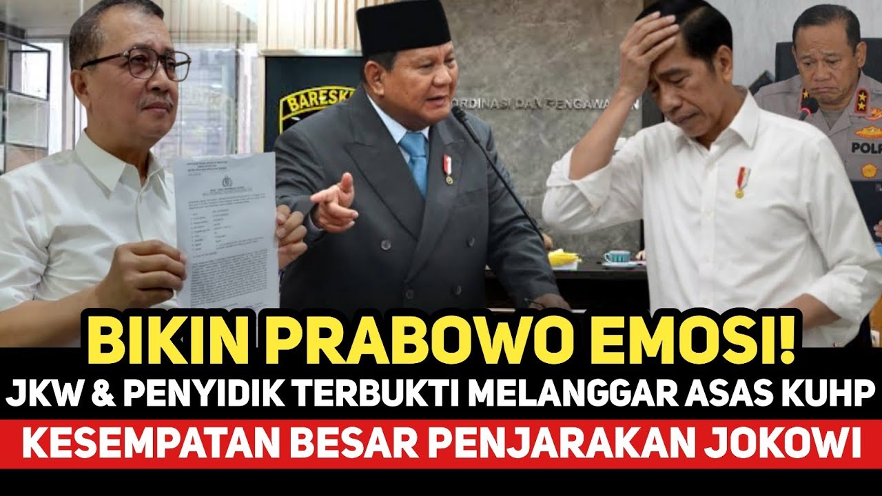 SUDAH KETERLALUAN‼️INI JADI KESEMPATAN BESAR PENJARAKAN JOKOWI?! KUBU RRT BEBERKAN FAKTA MENGEJUTKAN