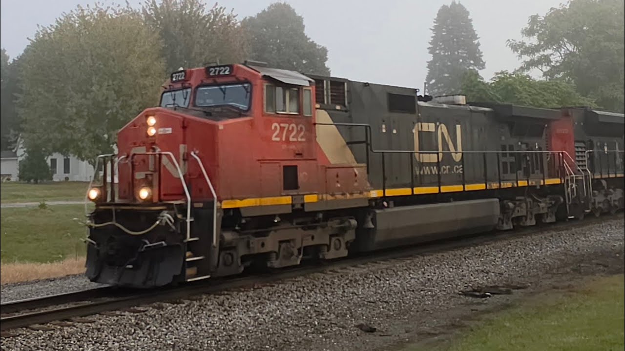 Canadian national westbound E271 IC 2722+8828 Bancroft Michigan October 12 2025