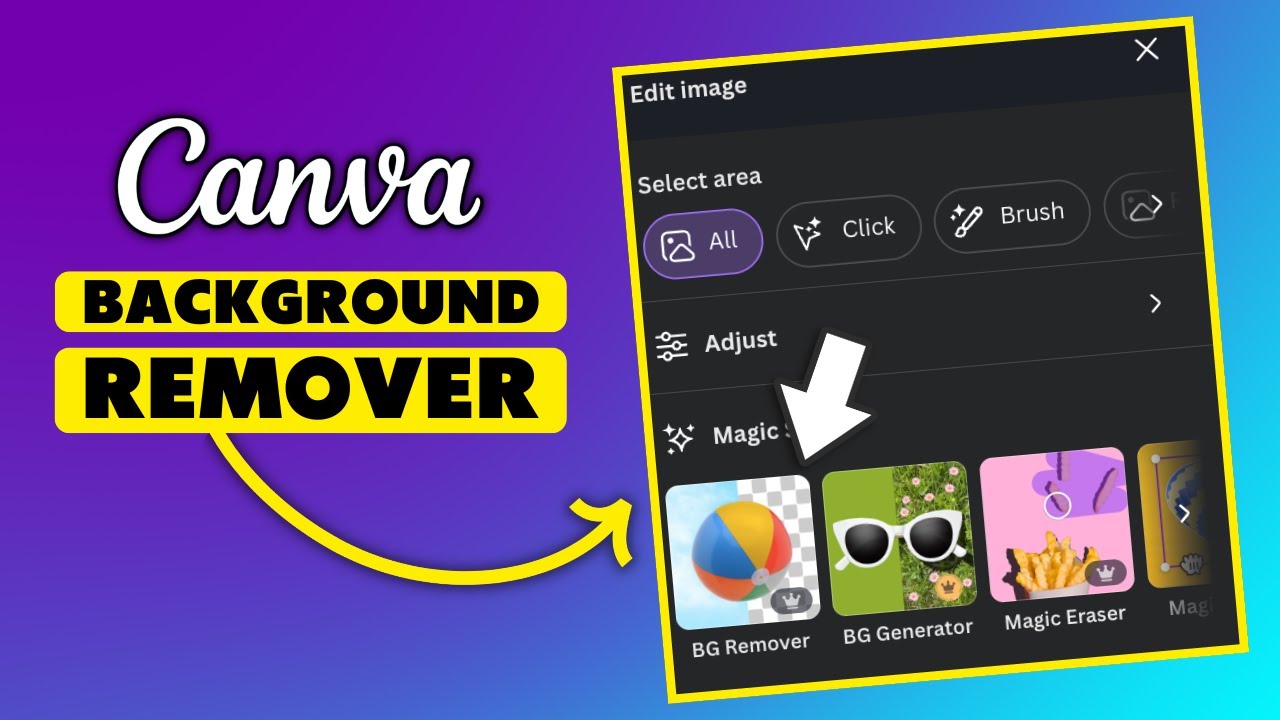 Как использовать инструмент для удаления фона в Canva
