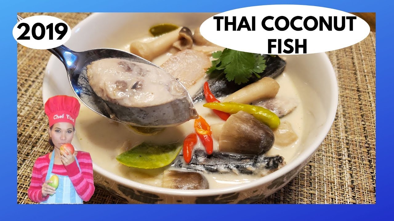 Thai coconut fish recipe ต้มข่าปลา