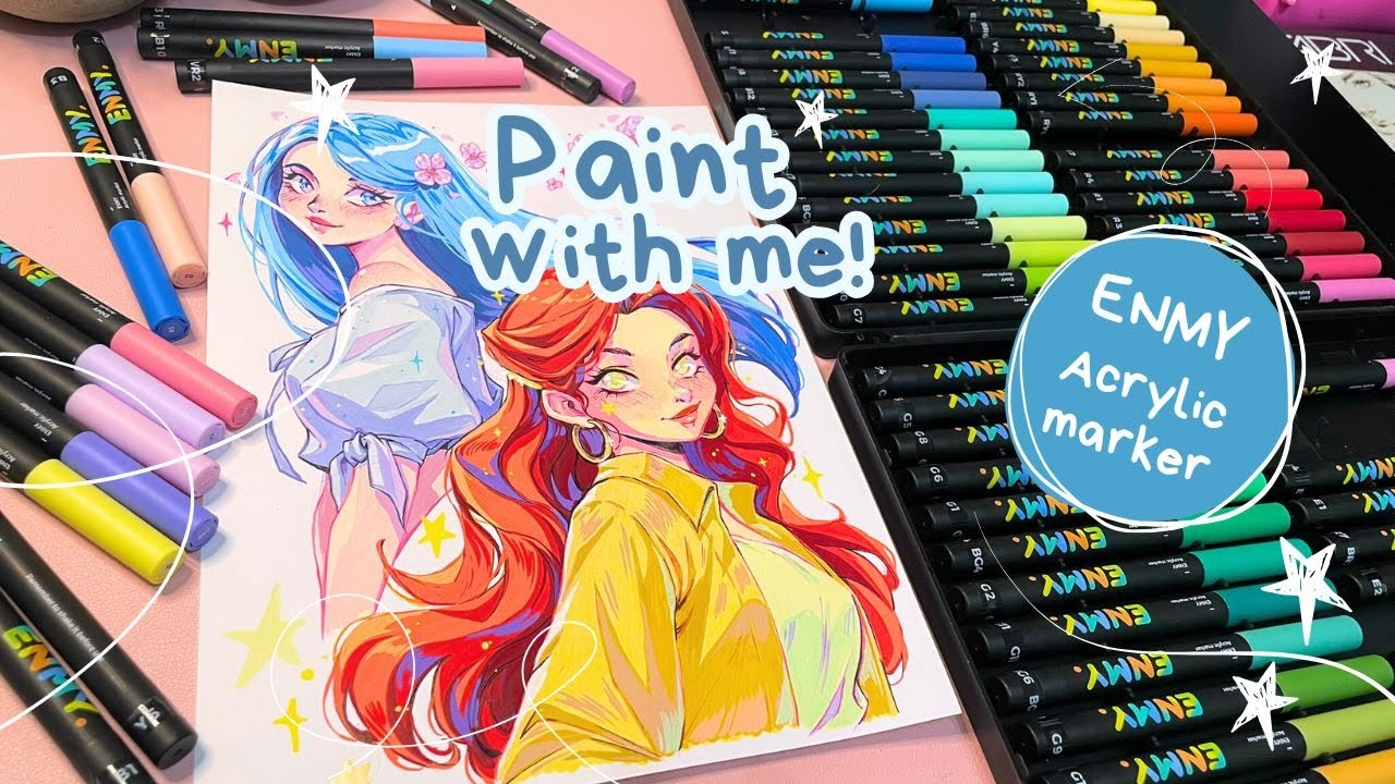 🫧Trying Out New Markers / ENMY 80 Colors Acrylic Markers