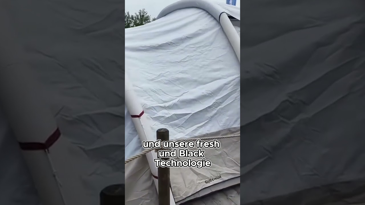 Quechua Familienzelt aufblasbar Air Seconds 4.2 Polybaumwolle - 4 Personen in 2 Kabinen