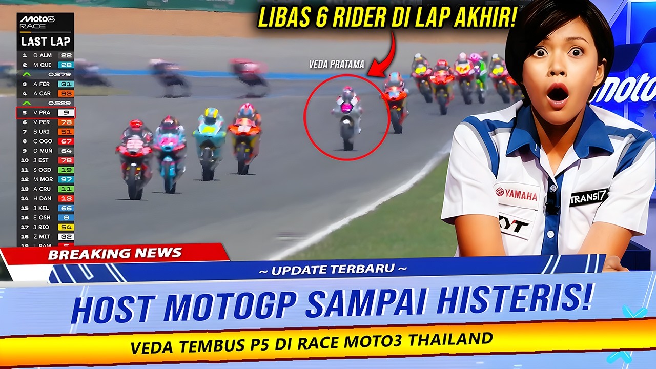 GILA! VEDA EGA PRATAMA TEMBUS 5 BESAR KLASEMEN DUNIA DI MOTO3 THAILAND 2026!