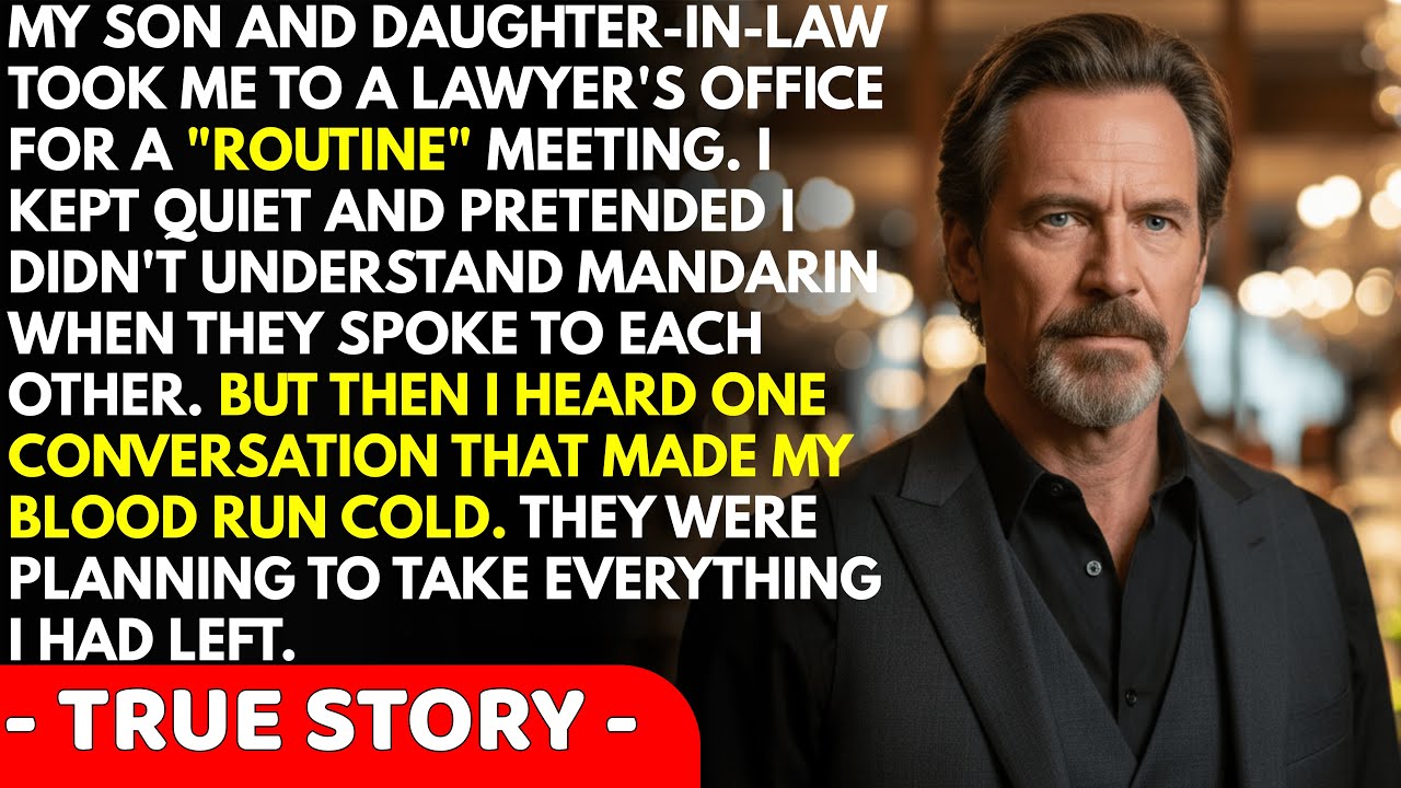 My son didn't know I spoke Mandarin. When I heard what he said about me at the lawyer's office…