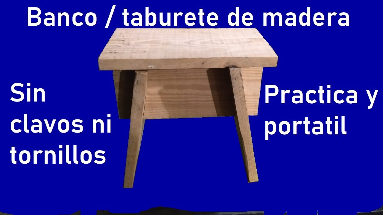 banco de madera sin clavos ni tornillos desarmable