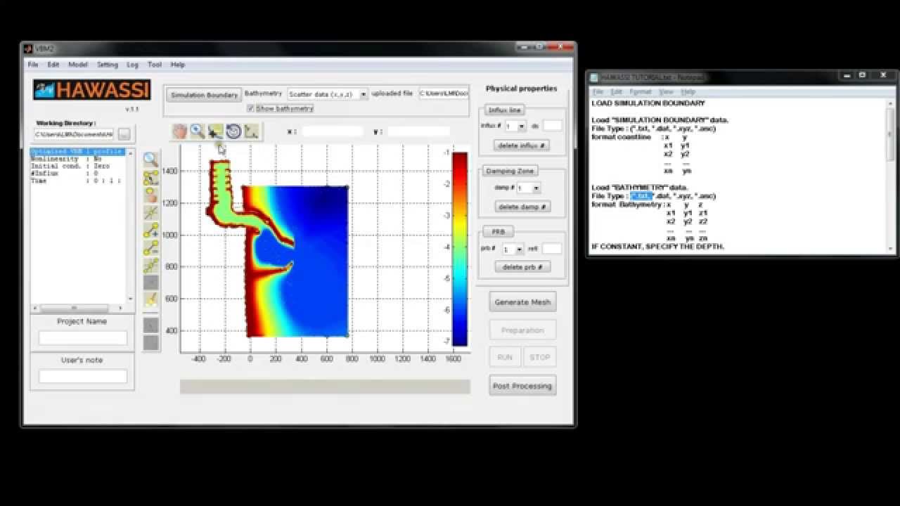 How to load existing simulation boundary in HAWASSI-VBM2