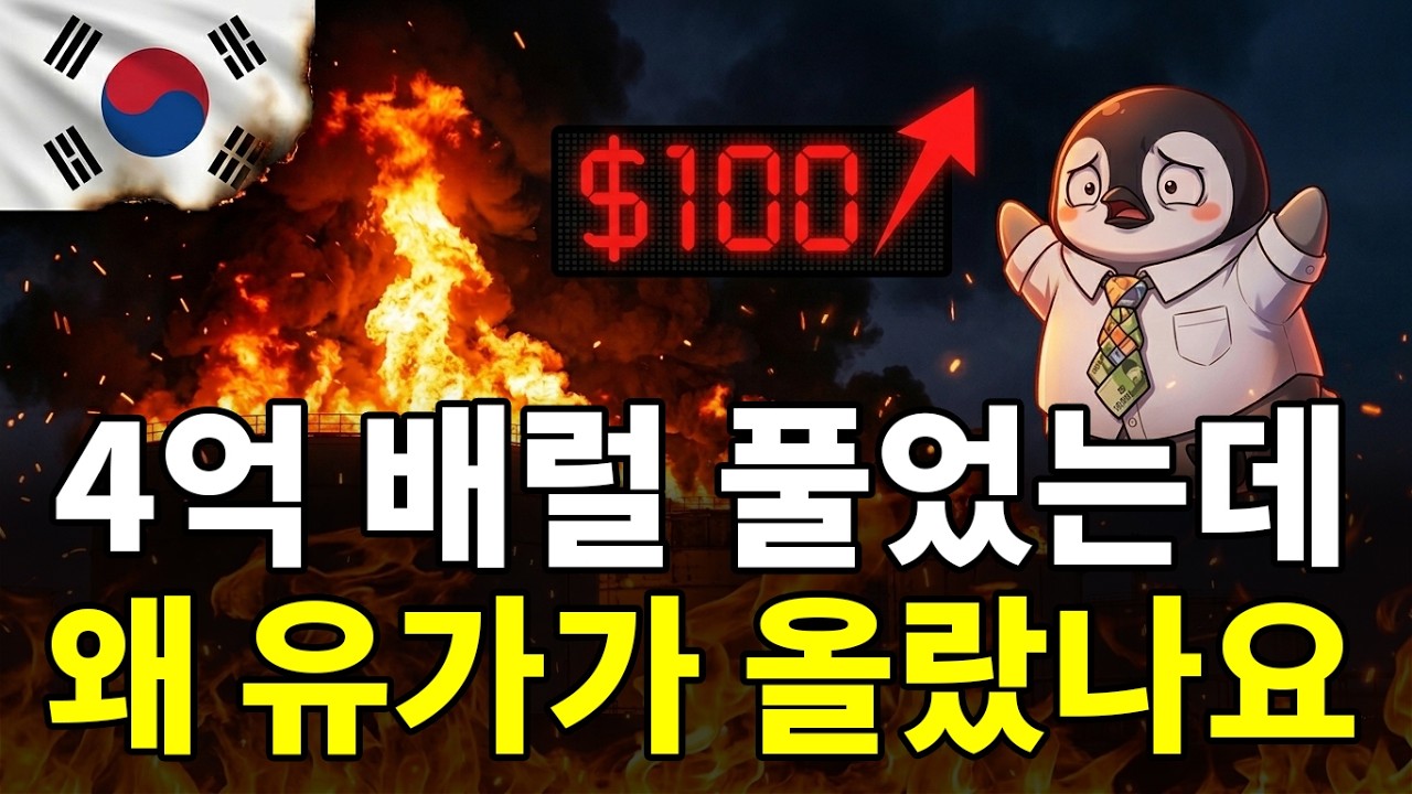 비축유 4억 배럴을 풀었는데 유가가 올랐습니다. 이란이 설계한 함정