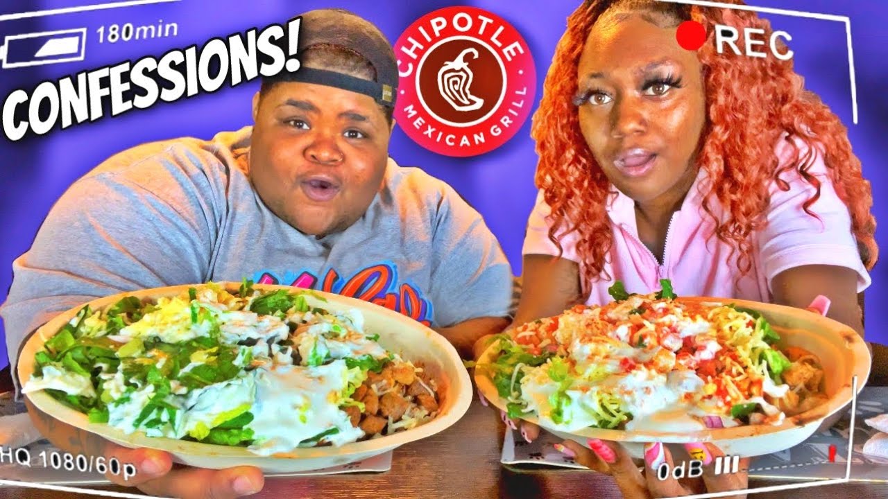 CHIPOTLE MUKBANG| CONFESSIONS *SHE CRIED*
