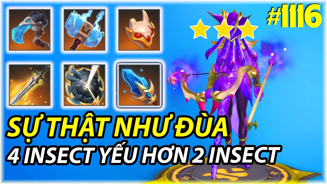 SỰ THẬT NHƯ ĐÙA 2 INSECTOID MẠNH HƠN 4 INSECTOID | AUTO CHESS MOBILE 1116