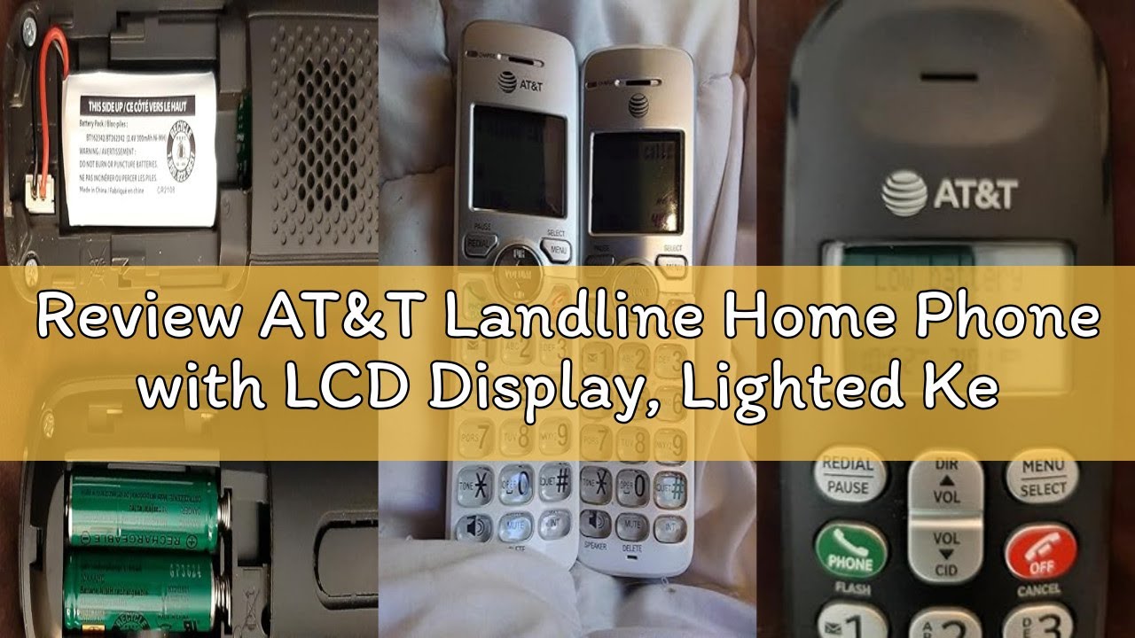 Review AT&T Landline Home Phone with LCD Display, Lighted Keypad, Caller ID/Call Waiting, Cordless P