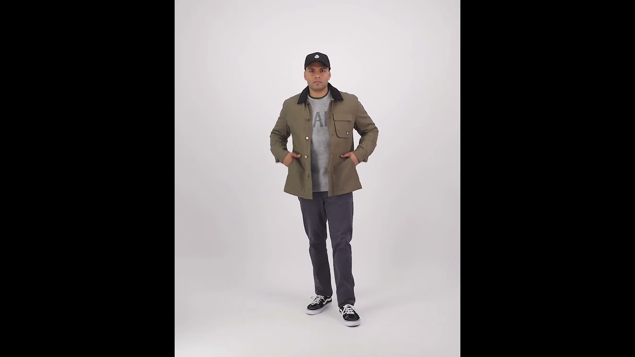 SW244854M Swanndri Men's Barrytown V3 Canvas Work Jacket in Dark Olive