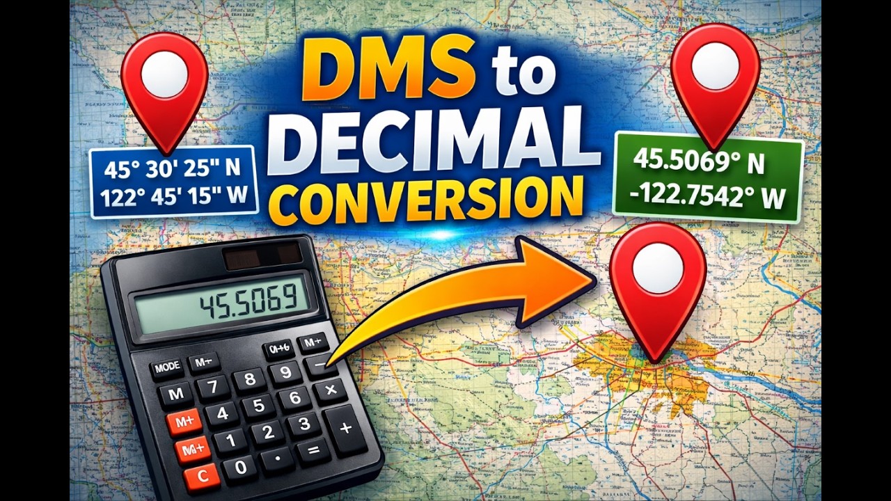 Geographic Coordinate Conversion (DMS to Decimal) Using a Calculator