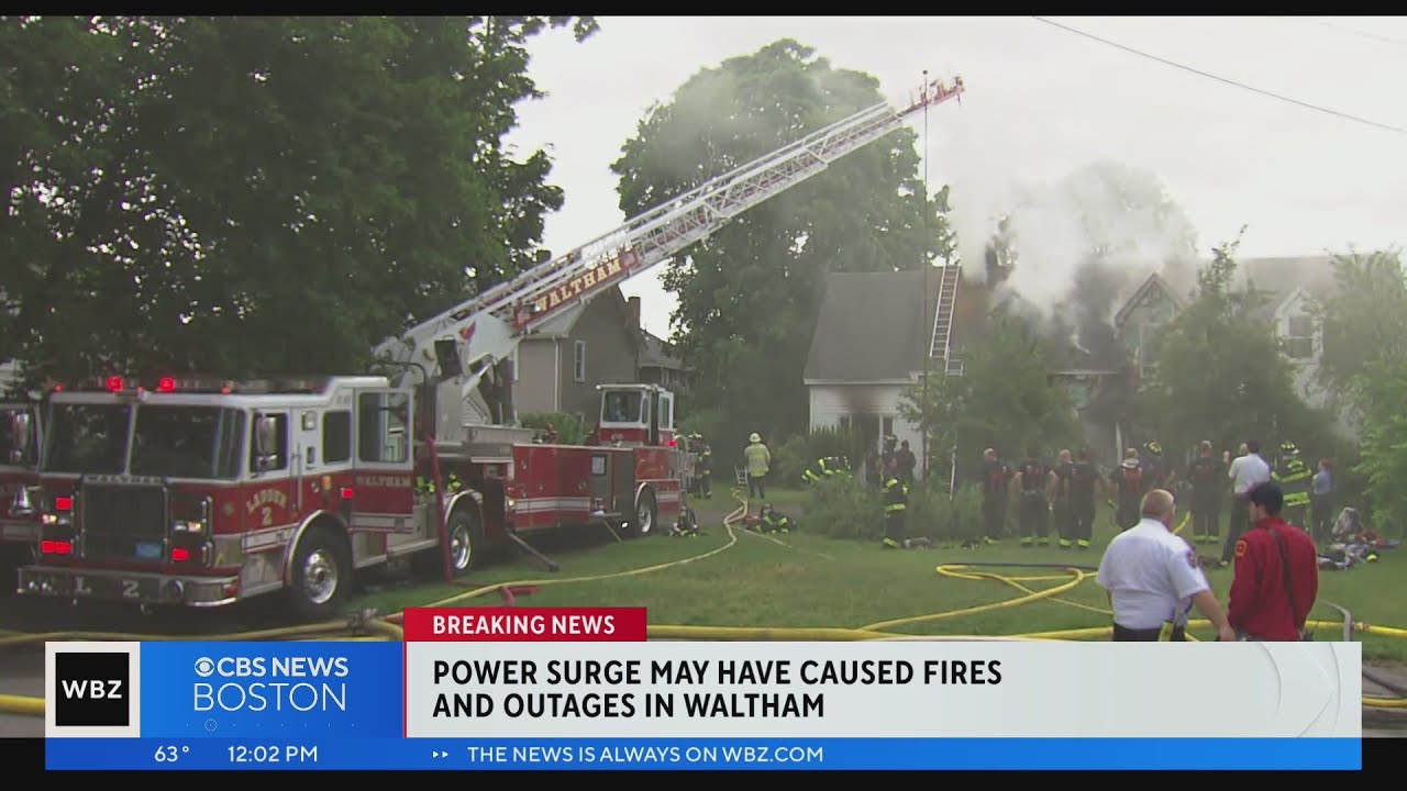 Power surge may have caused fires and outages in Waltham