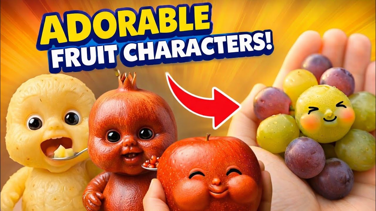 Feeding the Cutest Tiny grapes Baby! Food Art Comes to Life Live streem 