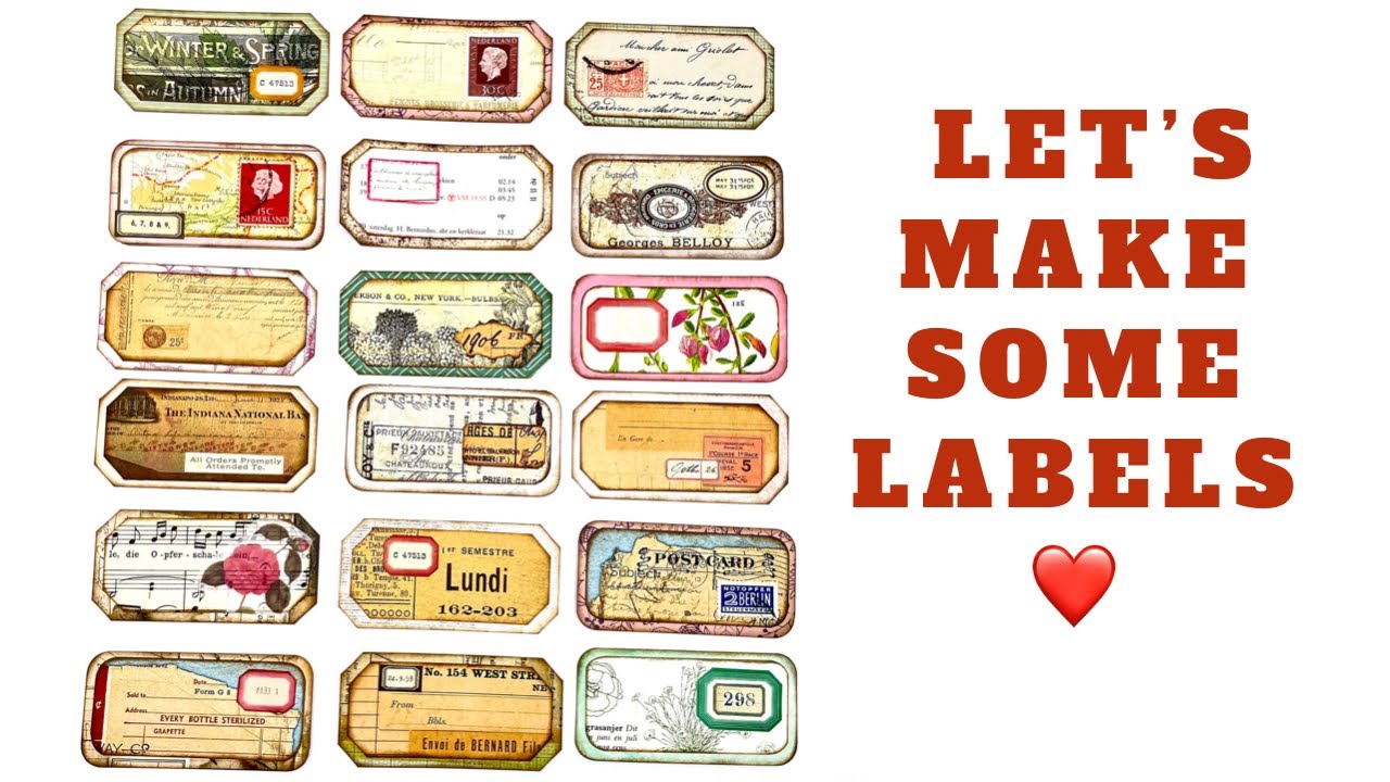 FUN & EASY  LET'S MAKE SOME LABELS USING SCRAPS #craftwithme #junkjournalideas #sevenplaza
