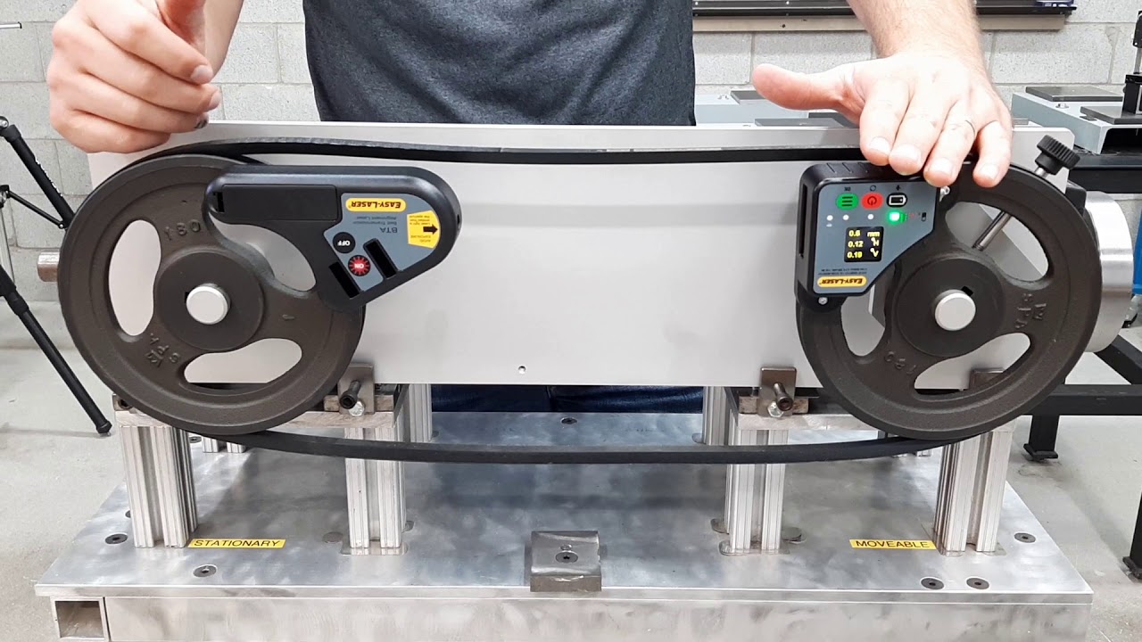 EASY-LASER XT190 BTA : Démonstration d’alignement de poulies et courroies