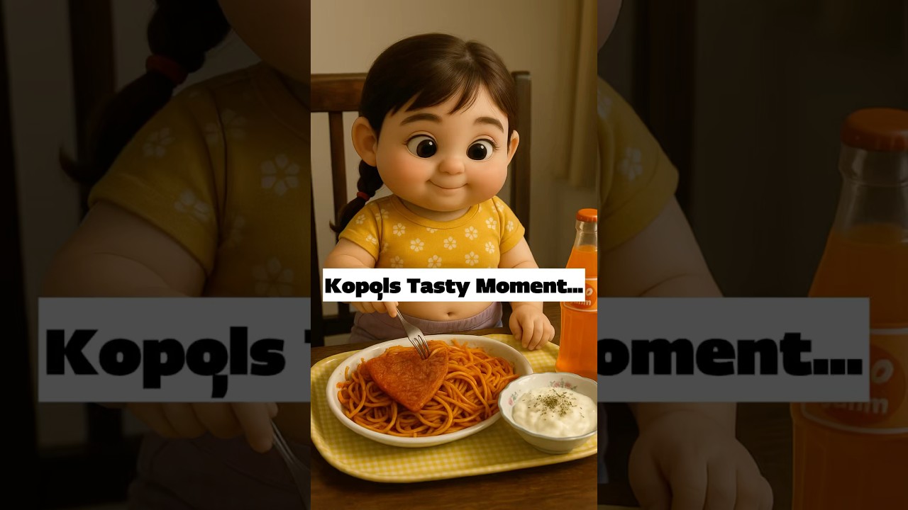 Kopol eats spaghetti 🍝 then crispy Tahdig with soda 🥤🔥 Don’t miss her Like 👍 