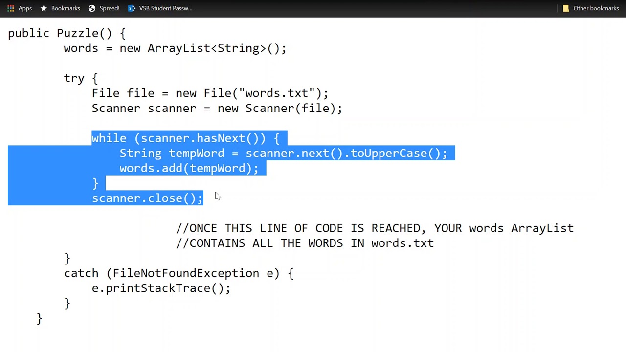 AP Computer Science - Reading Input From a Text File