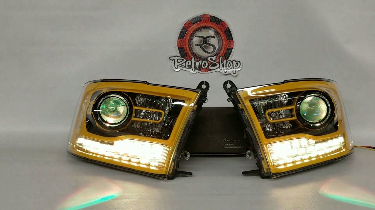 Stinger Yellow Custom Ram Headlights