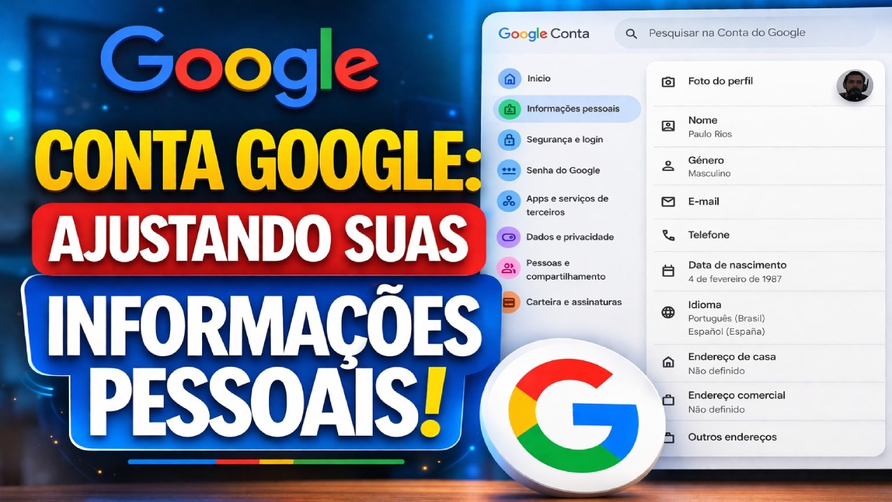 Configurando a Conta Google Completamente: Como Ajustar Suas Informações Pessoais ( Parte 1)