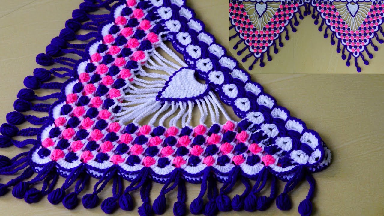 Crochet Latest Toran 🦚 Design 2024 #Gate jhalar new design #New toran design @saritascreation