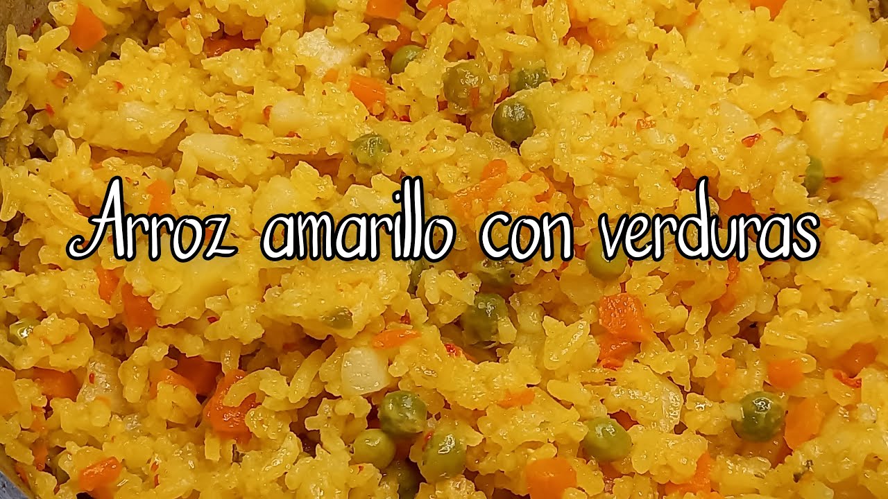 COMO HACER ARROZ AMARILLO CON VERDURAS #arroz #recetascolombianas #arrozamarillo