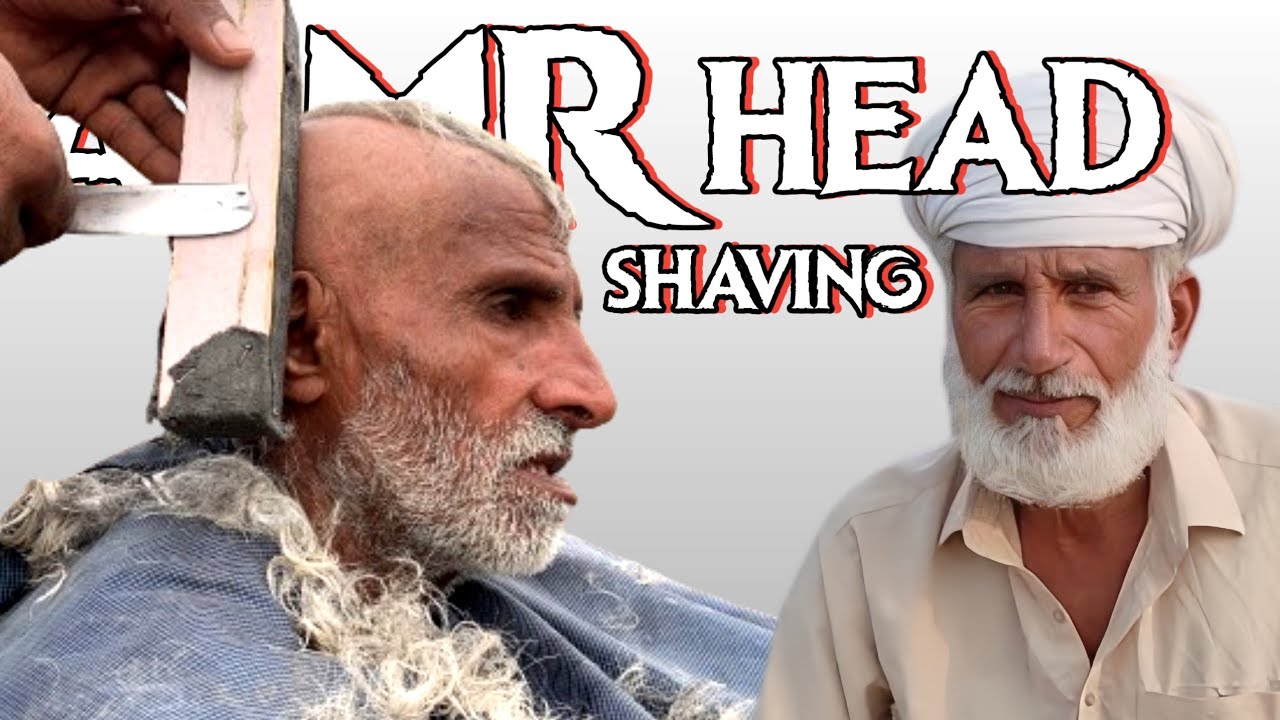 Asmr Full Head Shaving And Haircut Of Old Man!! ASMR 100 Year Old Barber✂️