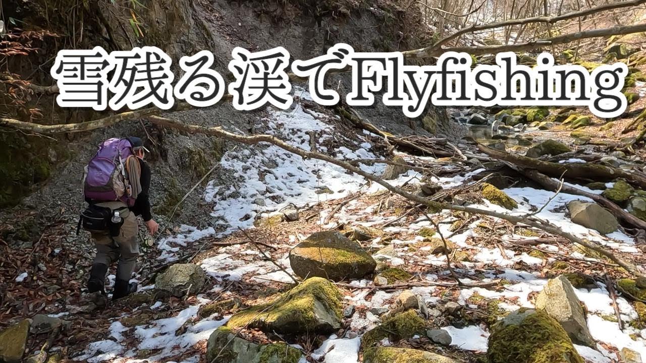 【フライフィッシング】雪残る渓でFlyfishing!