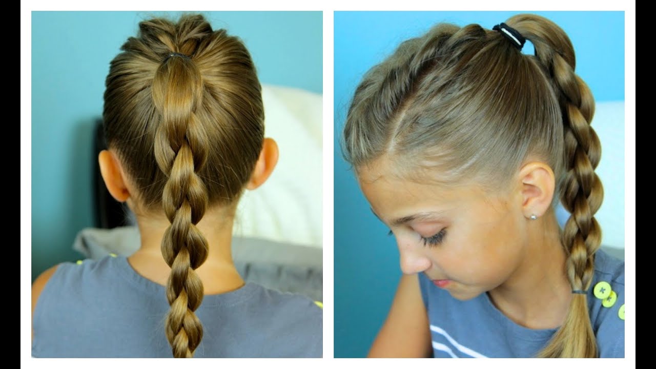 Single Frenchback into 3D Round Braid | Easy Hairstyles