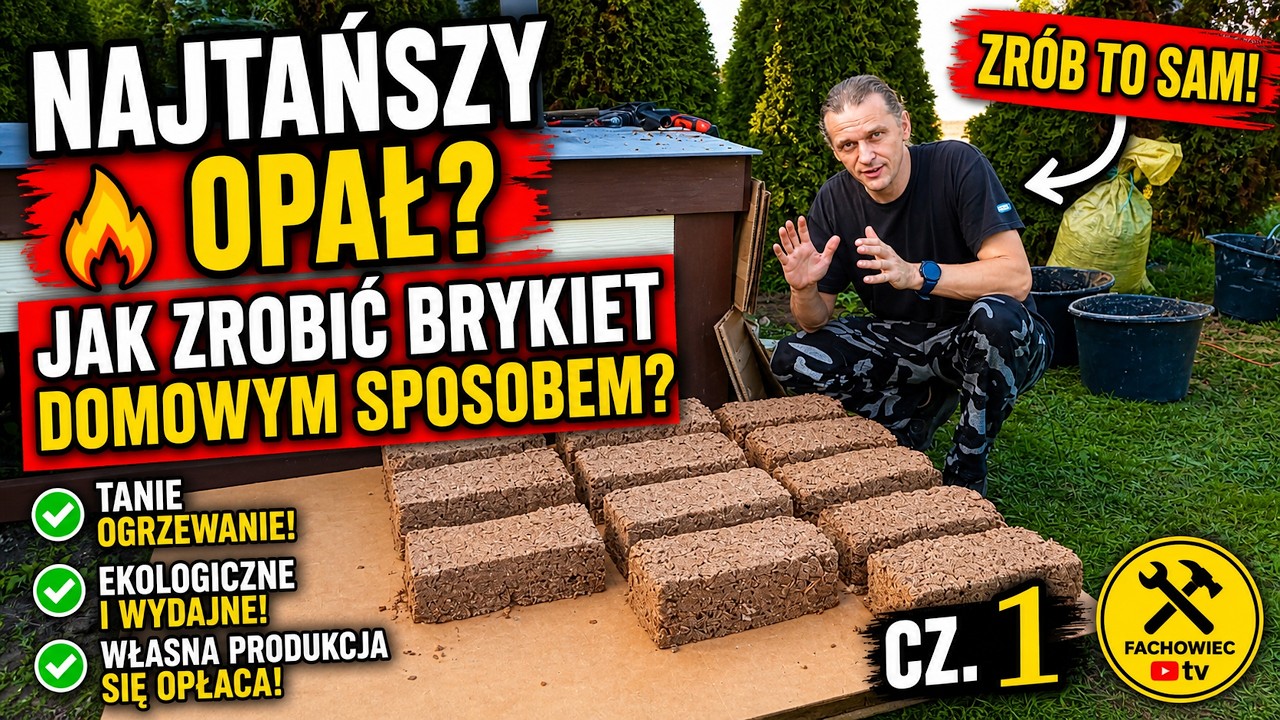 Najtańszy opał ? Jak zrobić brykiet domowym sposobem ? Czy brykiet własnej roboty ma sens? cz. 1
