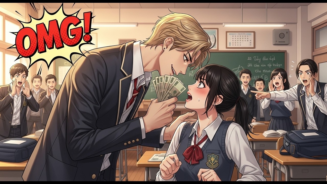 Pillé a la belleza robando dinero, la amenacé y la besé a la fuerza... Ella lloró de miedo.