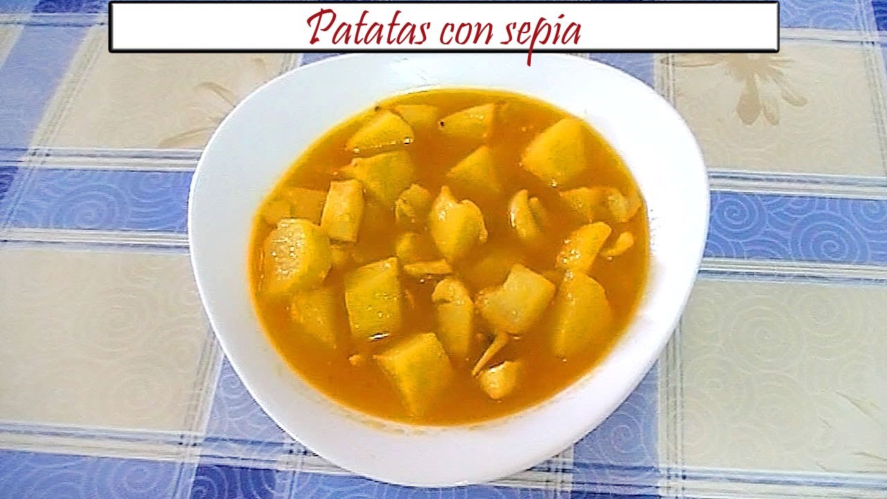 Patatas con sepia | Receta de Cocina en Familia