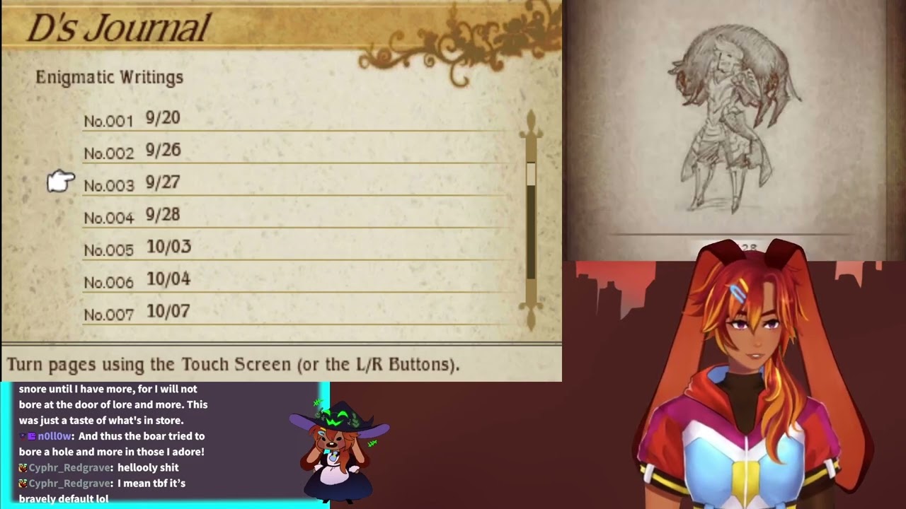 Dweeb ATTEMPTS to read Some of the Enigmatic Writing from Bravely Default