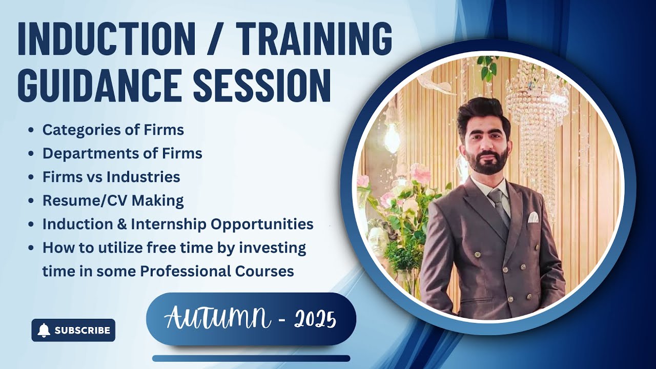 CA/ACCA Induction Guidance Session | Autumn - 2025 | Saboor Ahmad | ICAP | CA Professionals Pakistan