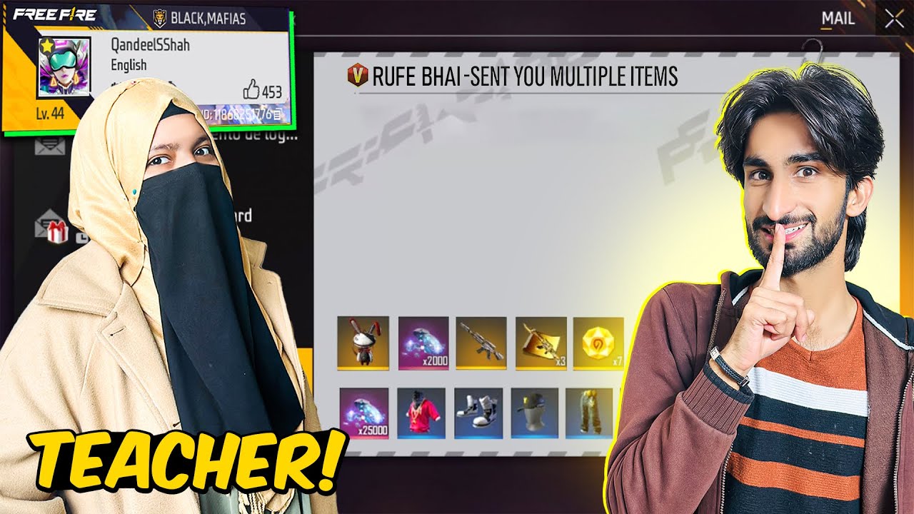 I Secretly Gifted Rare Items To My University Teacher 😍 - Garena Free Fire 
