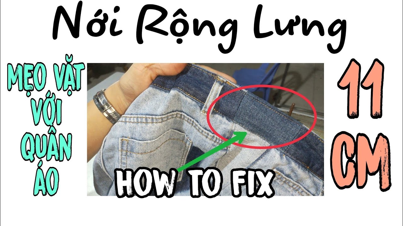 #1 Nới lưng quần Jean 11cm/Sửa đồ khách tỉnh/Nhân Tailors-Sửa quần áo online