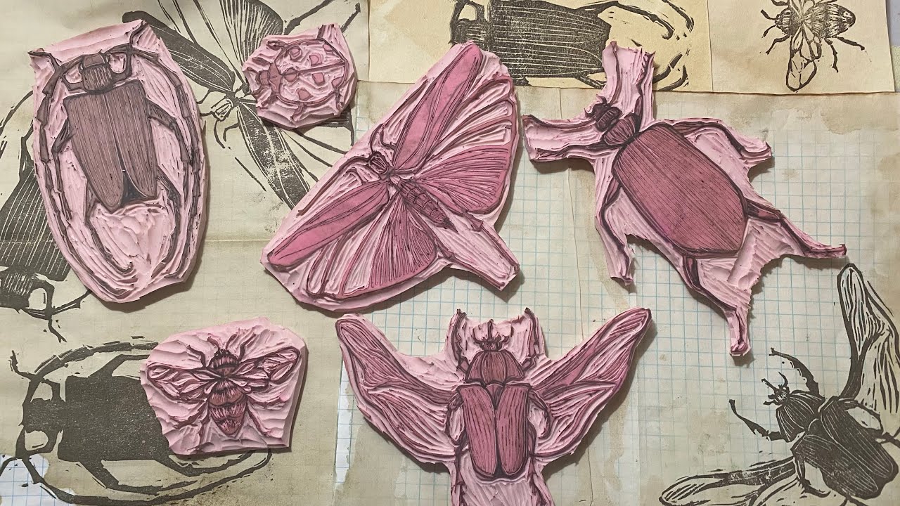 How to carve home made stamps.
