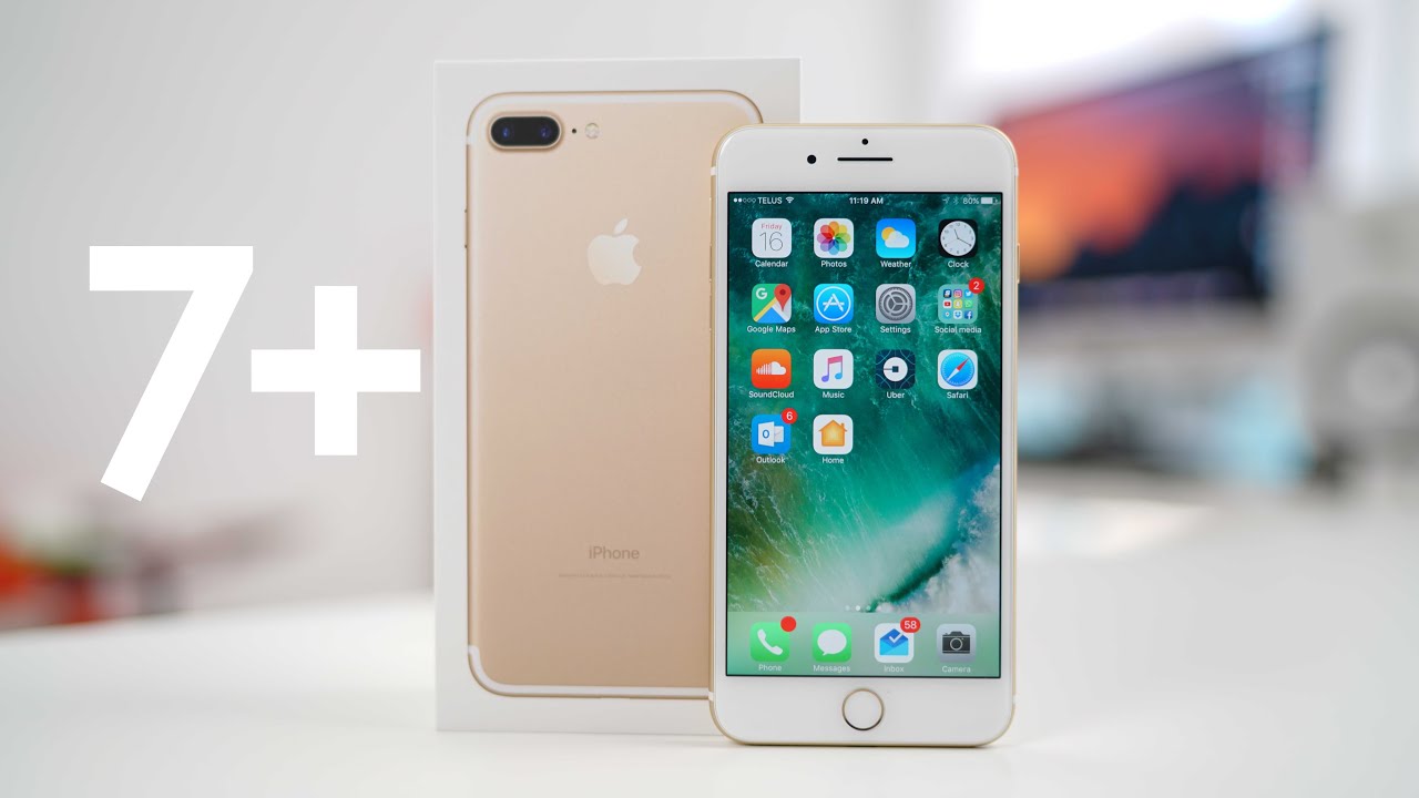 Распаковка и настройка iPhone 7 PLUS Gold