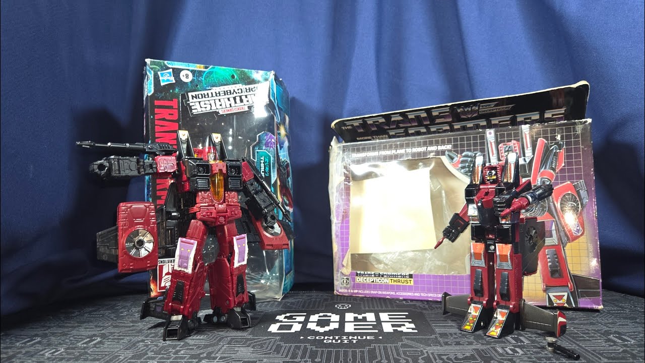 Transformers  Thrust modern VS 1980's battle of the century. 